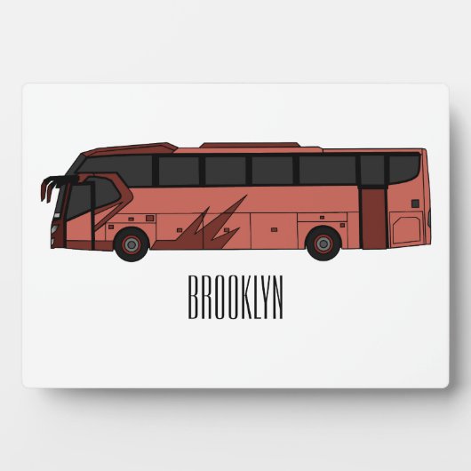Abbildung des Bus-Cartoon Fotoplatte (Vorderseite)