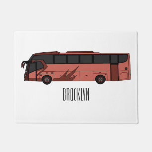 Abbildung des Bus-Cartoon Fußmatte