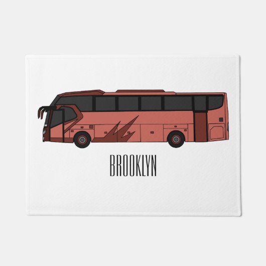 Abbildung des Bus-Cartoon Fußmatte (Vorderseite)