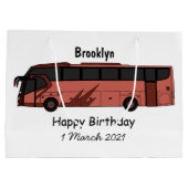 Abbildung des Bus-Cartoon Große Geschenktüte (Rückseite)