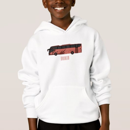 Abbildung des Bus-Cartoon Hoodie (Vorderseite)