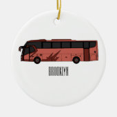 Abbildung des Bus-Cartoon Keramik Ornament (Vorne)