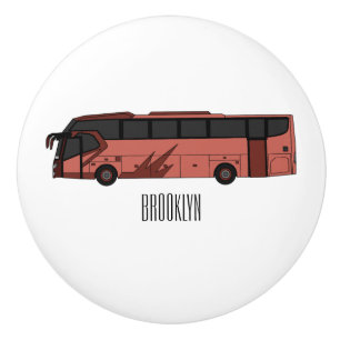 Abbildung des Bus-Cartoon Keramikknauf