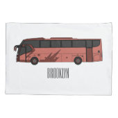 Abbildung des Bus-Cartoon Kissenbezug (Rückseite)