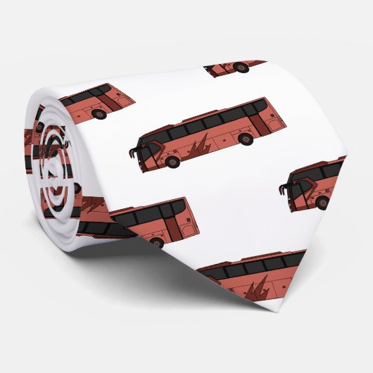 Abbildung des Bus-Cartoon Krawatte (Gerollt)