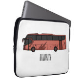 Abbildung des Bus-Cartoon Laptopschutzhülle (Vorne Rechts)