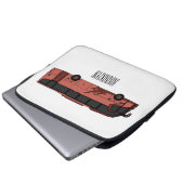 Abbildung des Bus-Cartoon Laptopschutzhülle (Vorne Knopf)