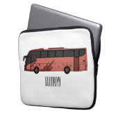 Abbildung des Bus-Cartoon Laptopschutzhülle (Vorderseite Links)