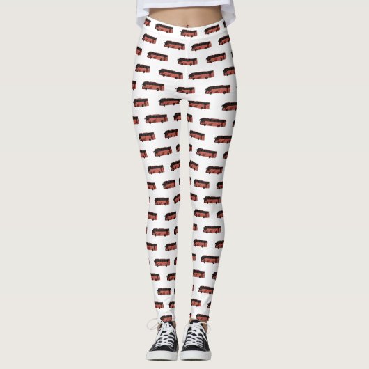 Abbildung des Bus-Cartoon Leggings (Vorderseite)