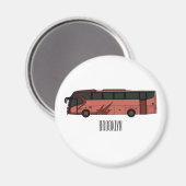 Abbildung des Bus-Cartoon Magnet (Vorderseite/Rückseite)
