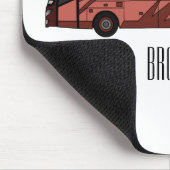 Abbildung des Bus-Cartoon Mousepad (Ecke)