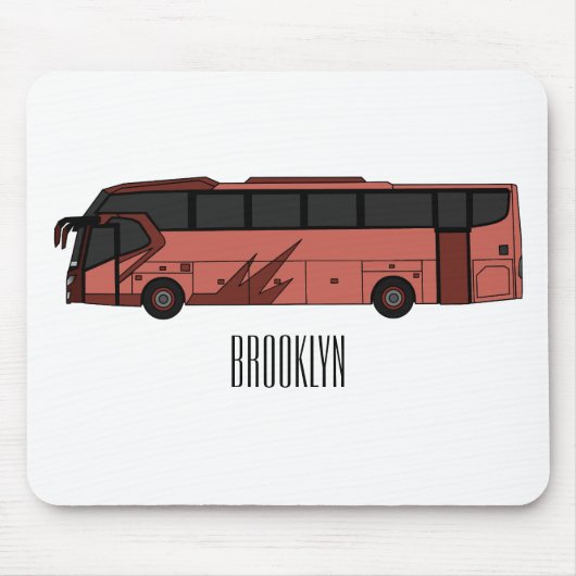 Abbildung des Bus-Cartoon Mousepad (Vorne)