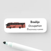 Abbildung des Bus-Cartoon Namensschild (Beispiel)