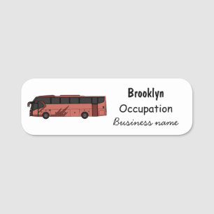 Abbildung des Bus-Cartoon Namensschild