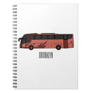Abbildung des Bus-Cartoon Notizblock