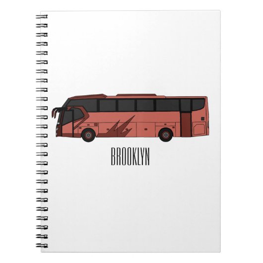 Abbildung des Bus-Cartoon Notizblock (Vorderseite)