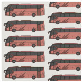 Abbildung des Bus-Cartoon Stoff (Nahaufnahme)