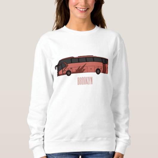 Abbildung des Bus-Cartoon Sweatshirt (Vorderseite)