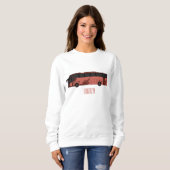 Abbildung des Bus-Cartoon Sweatshirt (Vorne ganz)