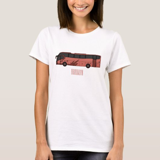 Abbildung des Bus-Cartoon T-Shirt (Vorderseite)