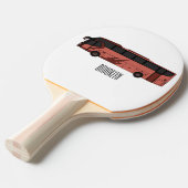 Abbildung des Bus-Cartoon Tischtennis Schläger (Vorderseite)