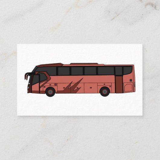 Abbildung des Bus-Cartoon Visitenkarte (Rückseite)