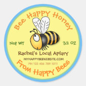 Abbildung des Cartoon auf dem Etikett der niedlich Runder Aufkleber (Vorderseite)