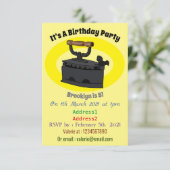 Abbildung des Cartoon aus Kohle Einladung (Stehend Vorderseite)