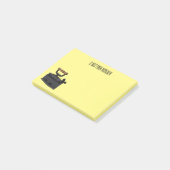 Abbildung des Cartoon aus Kohle Post-it Klebezettel (angewinkelt)