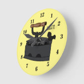Abbildung des Cartoon aus Kohle Runde Wanduhr (Winkel)
