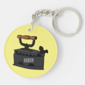 Abbildung des Cartoon aus Kohle Schlüsselanhänger (Rückseite)