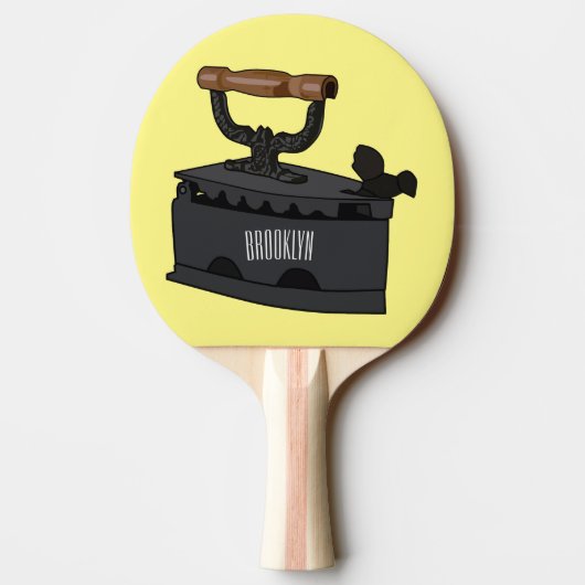 Abbildung des Cartoon aus Kohle Tischtennis Schläger (Rückseite)