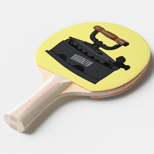 Abbildung des Cartoon aus Kohle Tischtennis Schläger (Vorderseite)