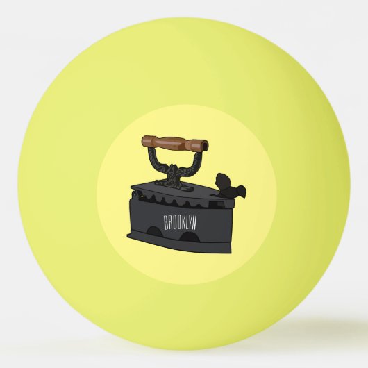 Abbildung des Cartoon aus Kohle Tischtennisball (Vorderseite)