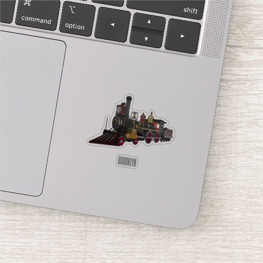 Abbildung des Cartoon der Dampflokomotive Aufkleber (Ausschnitt)