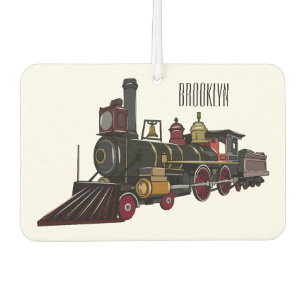 Abbildung des Cartoon der Dampflokomotive Autolufterfrischer
