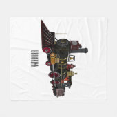 Abbildung des Cartoon der Dampflokomotive Fleecedecke (Vorderseite (Horizontal))