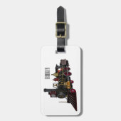 Abbildung des Cartoon der Dampflokomotive Gepäckanhänger (Vorderseite vertikal)