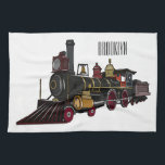 Abbildung des Cartoon der Dampflokomotive Geschirrtuch<br><div class="desc">Abbildung des Cartoon der Dampflokomotive</div>