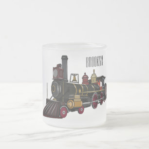 Abbildung des Cartoon der Dampflokomotive Mattglastasse