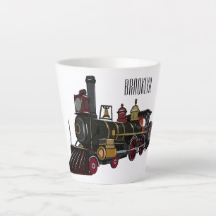 Abbildung des Cartoon der Dampflokomotive Milchtasse