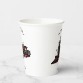 Abbildung des Cartoon der Dampflokomotive Pappbecher (Links)