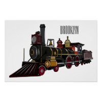 Abbildung des Cartoon der Dampflokomotive