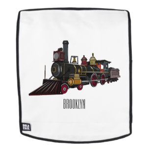 Abbildung des Cartoon der Dampflokomotive Rucksack