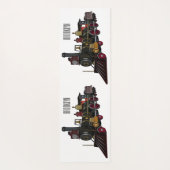 Abbildung des Cartoon der Dampflokomotive Yogamatte (Rückseite)