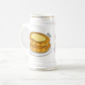 Abbildung des Cartoon der Eier Bierglas (Vorderseite Links)