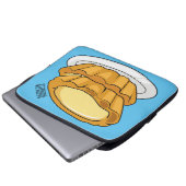 Abbildung des Cartoon der Eier Laptopschutzhülle (Vorne Knopf)