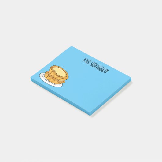 Abbildung des Cartoon der Eier Post-it Klebezettel (angewinkelt)