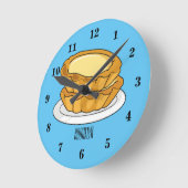 Abbildung des Cartoon der Eier Runde Wanduhr (Winkel)