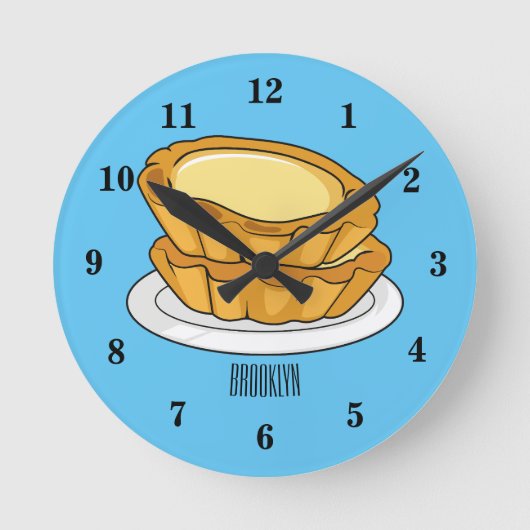 Abbildung des Cartoon der Eier Runde Wanduhr (Vorderseite)